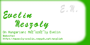 evelin meszoly business card